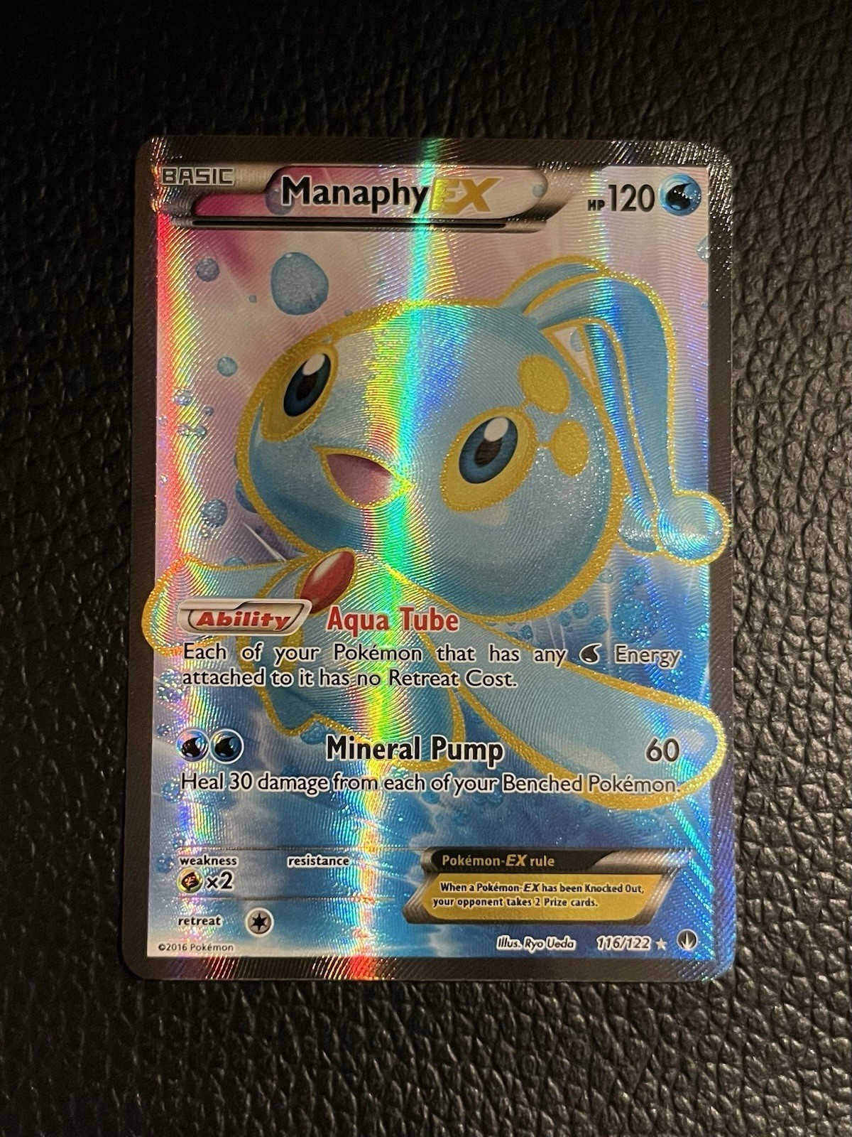 Pokémon TCG Manaphy EX XY Breakpoint Holo Full Art Ultra Rare Card 116/122 LP
