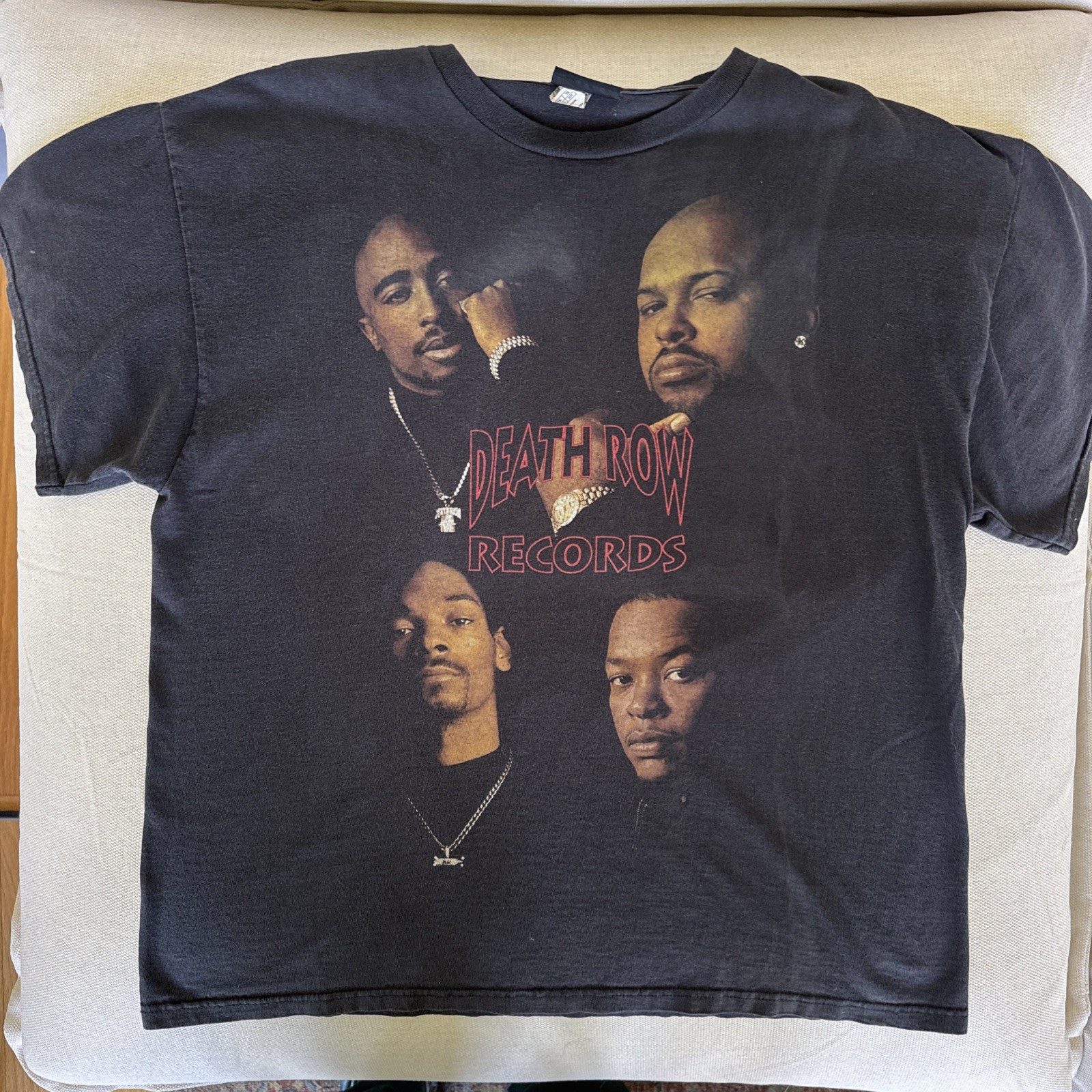 FILA T shirt vintage Death Row Records Suge Kight Dr Dre Snoop Dogg & Tupac 2005 taglia XL