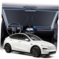 Upgraded Windshield Sun Shade for Tesla Model Y/Model 3 2017 WS2  59"L x 36"W