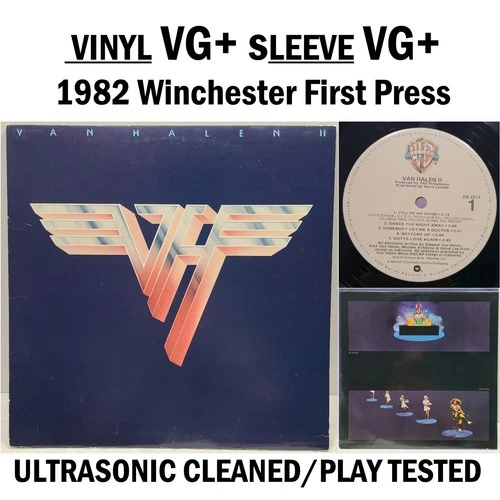 Van Halen II LP Warner Bros 1982 VG+ Vinyl First Winchester Press w/ Inner Slv