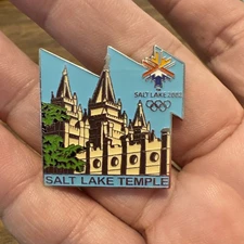 Olympics 2002 Salt Lake City Lapel Pin Tack LDS Mormon Temple Winter Games A