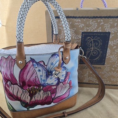 Brighton Butterfly Handbag ODETTE ENCHANTED Bag, Shoulder Purse Flower PINK Blue