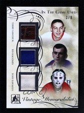 2016 Leaf ITG Used Vintage Memorabilia Silver 3/8 Terry Sawchuk Ed Giacomin 0c3