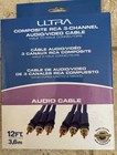 New Ultra Composite Rca 3-Channel Audio/Video Cables 12 Ft