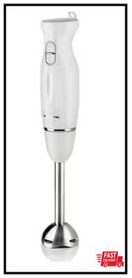 Immersion Electric Hand Blender with Stainless Steel Blades White HS560W New
