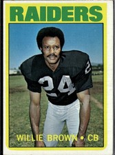 1972 Topps Willie Brown #28 Oakland Raiders