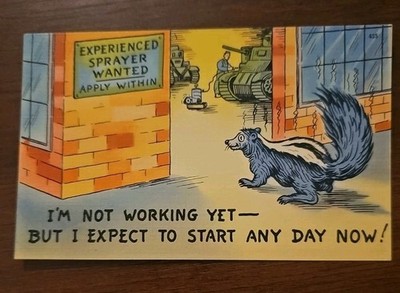 VTG 3.5 X 5.5 POSTCARD IM NOT WORKING YET-BUT I EXPECT TO START  (UNUSED) ##