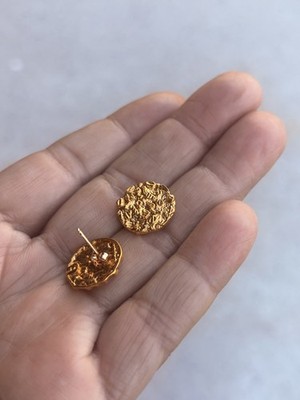 24k gold stud earrings set