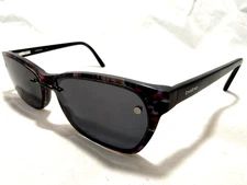 Bebe Rosy BB5118 (001)JET FLORAL Eyeglasses w/ Clip-On Sunglasses 55-17-140