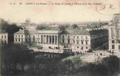 TOURS 37 Indre-et-Loire Plais Justice Entree Rue National