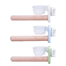 Birdcage Perch with Feeding Cup Rest Rod for Budgies Cockatiels Canaries