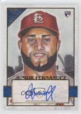 2020 Topps Gallery Blue Auto 34/50 Junior Fernandez #66 Rookie Auto RC 0f2i