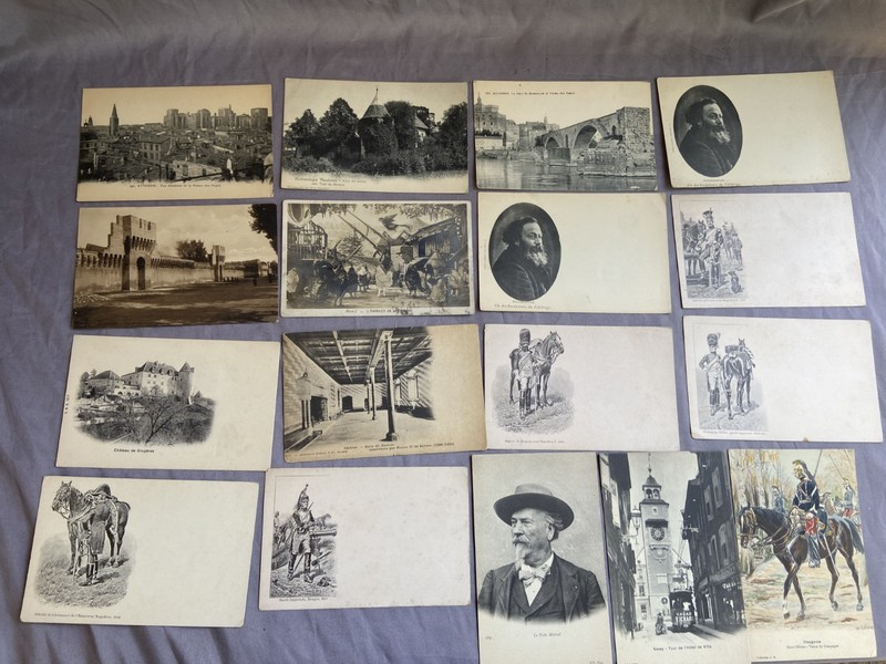 28 Antique Foreign Post Cards Mostly France and Italy