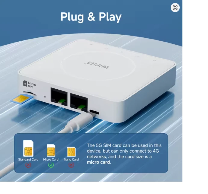 300Mbps WiFi6 4G LTE Modem Router  Wireless Internet Router &SIM Slot-White - Image 3 of 4