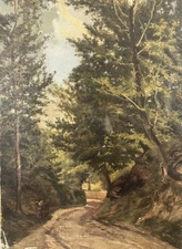 Oil On Canvas 19th Century Fontainebleau Impressionism Forest Barbizon France