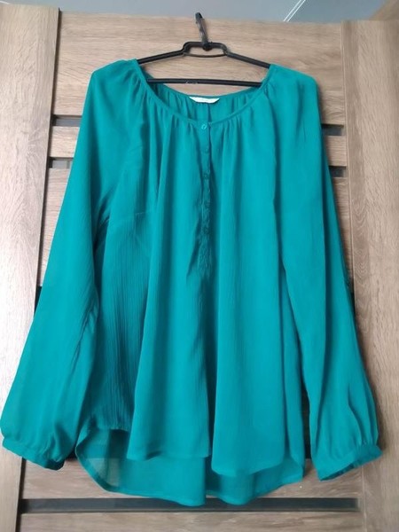 Women Etam Shirt Green Chiffon 46 / 3XL / 54
