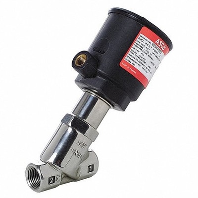ASCO 8290A025 Angled Body Piston Valve 2'' Normally Closed Bronze Body PTFE Seal