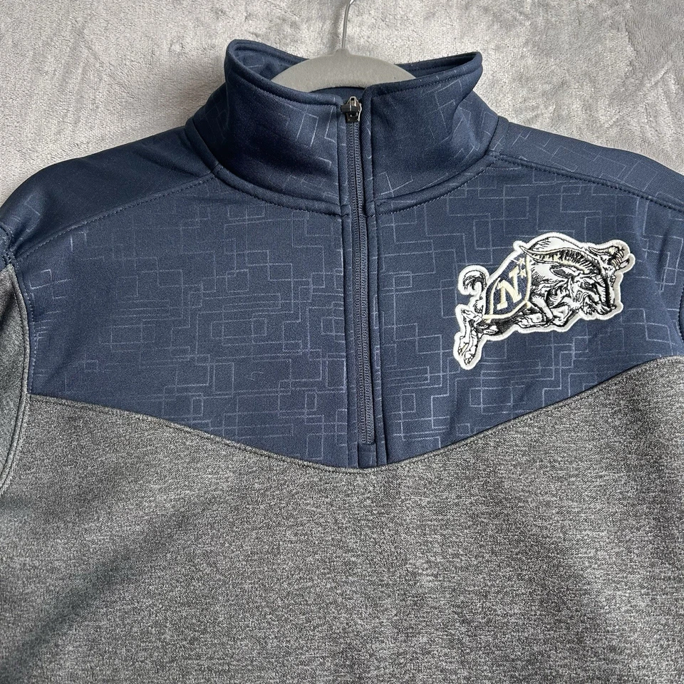 Navy Midshipmen Sweatshirt Mens Small 1/4 Zip Fleece Long Sleeve Embroidered - Image 2 of 4