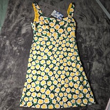Diane von Furstenberg for Target Floral Daisy Shift Dress Yellow Black White 2