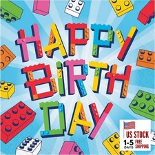 Block Bash Toy Blocks Napkins, 48 ct