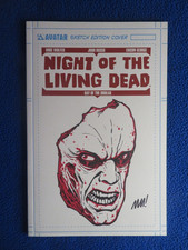 NIGHT OF THE LIVING DEAD DAY OF UNDEAD ORIGINAL SKETCH MATT MARTIN SN'D COA 2012