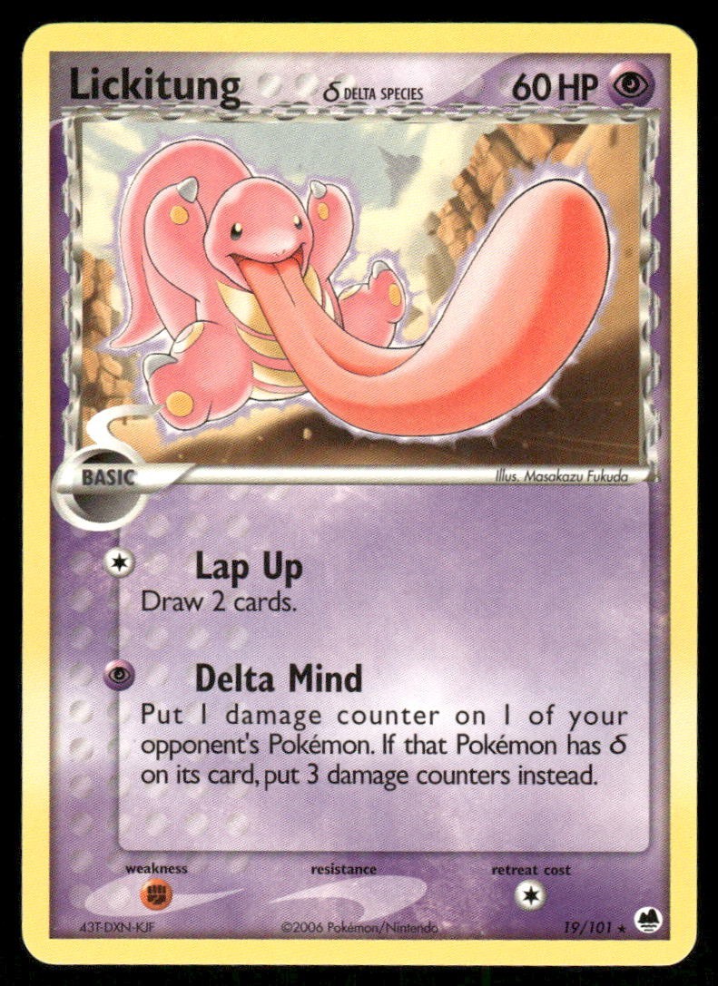 Pokemon Tcg Lickitung #19 Pokemon Dragon Frontiers LP