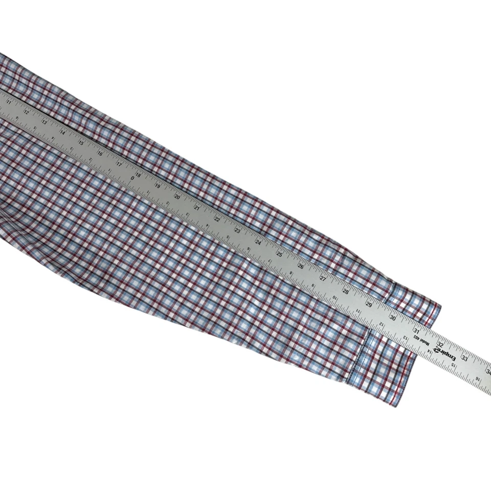 Panhandle Men Long Sleeve Button Up Plaid Shirt Size XXL Blue - Image 3 of 4