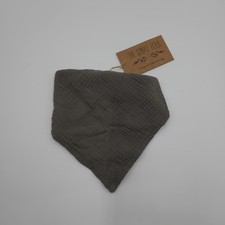 The Simple Folk The Muslin Bib in Lead Gray OS