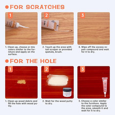 Wood Furniture Repair Kit - 18 Colors Wood Filler Hardwood Laminate Vinyl Flo...
