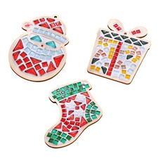 Mosaic Coaster Craft Party Decoration Coaster Making Set with Wooden Coaster