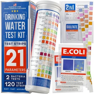 Bestprod Drinking Water Test Strip Kit - 120 Count