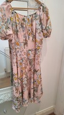 TK Maxx Ladies Summer Pink Flower Dress Size XL