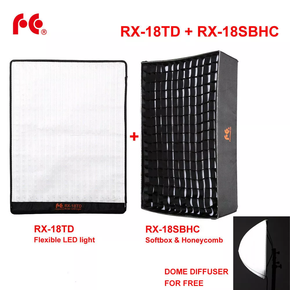 Falcon Eyes RX-18TD Flexible LED Panel Photo Video Light with Softbox Grid