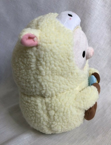 Gurumin Anime Plush Pig in Sheep Hoodie Holding Flower Japanese Claw Prize 12 in - Picture 4 of 10