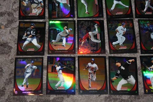 2011 Bowman Chrome Refractor LOT LONGORIA WRIGHT REYES RAMIREZ - Picture 4 of 5