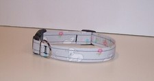 Wet Nose Designs Sweet Lambs  Bunnies Dog Collar Easter on Gray Floral Spring