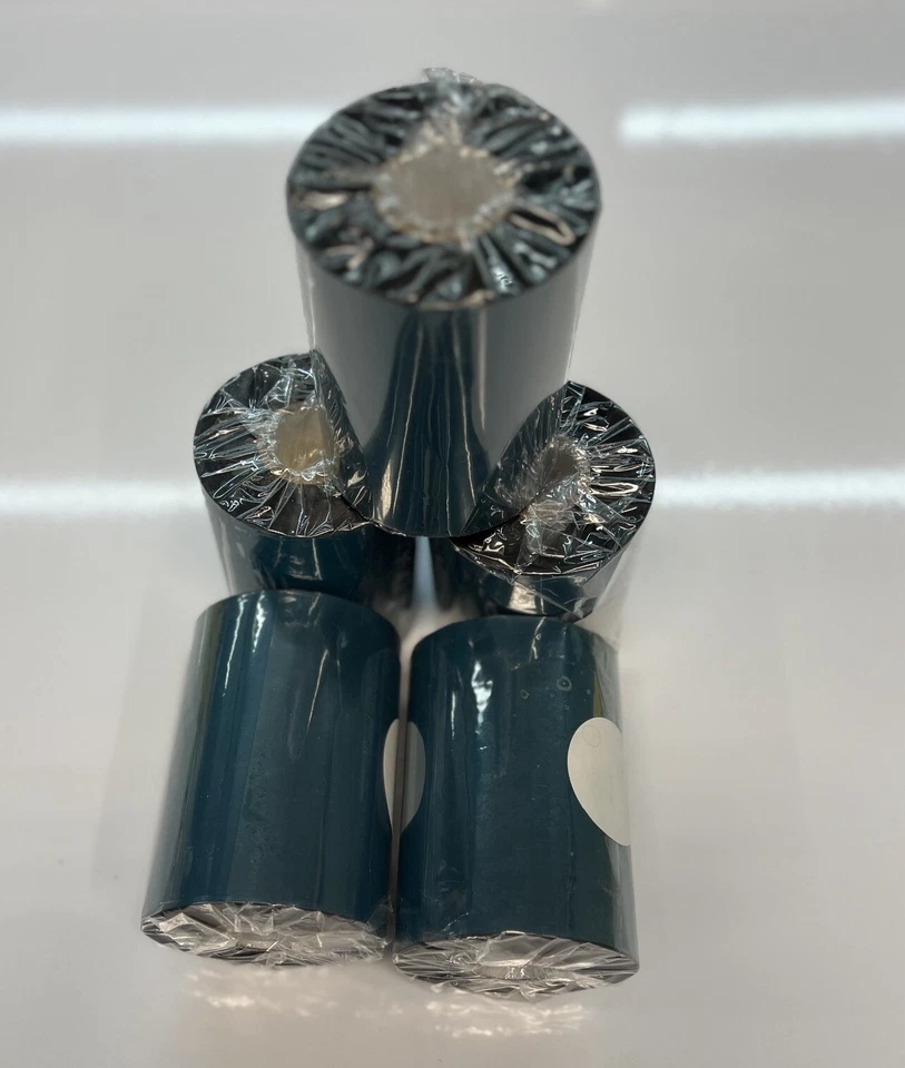 4.00" X 1476' Thermal Transfer Ribbons Zebra  1" Core 5 Rolls Wax - Image 2 of 2