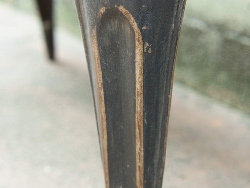 Tavolo vintage in legno TEAK massello basamento in ferro stile industriale - Foto 12 di 16