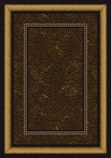 5x8 Milliken Black Animal Print Waves Area Rug Chongwe Onyx - Aprx 5' 4" x 7' 8"