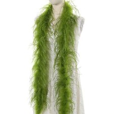 Green Ostrich Feather Boa - 2Yards 1Ply Long Boas for PartyHome DecorDIY Craf...