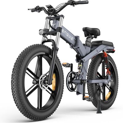 ENGWE X26 E-Bike Klapprad Elektrofahrrad mit 26''Fat-Reifen 19AH+10AH Dualer Akku