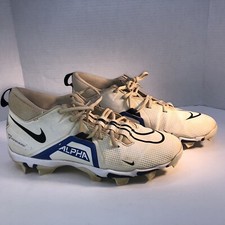 Nike Alpha Menace 3 Shark Men's US Sz 11.5 Football Cleats CV0582-101 White Blue