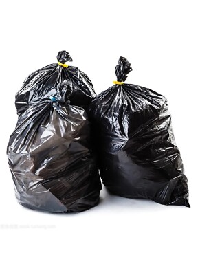 Black & Clear Industrial Garbage Bags 50 Count   55-60 Gallon Contractor Grade