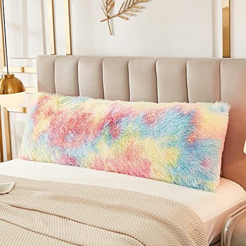 Faux Fur Fluffy Body Pillow Cover Luxury Shaggy Plush 21