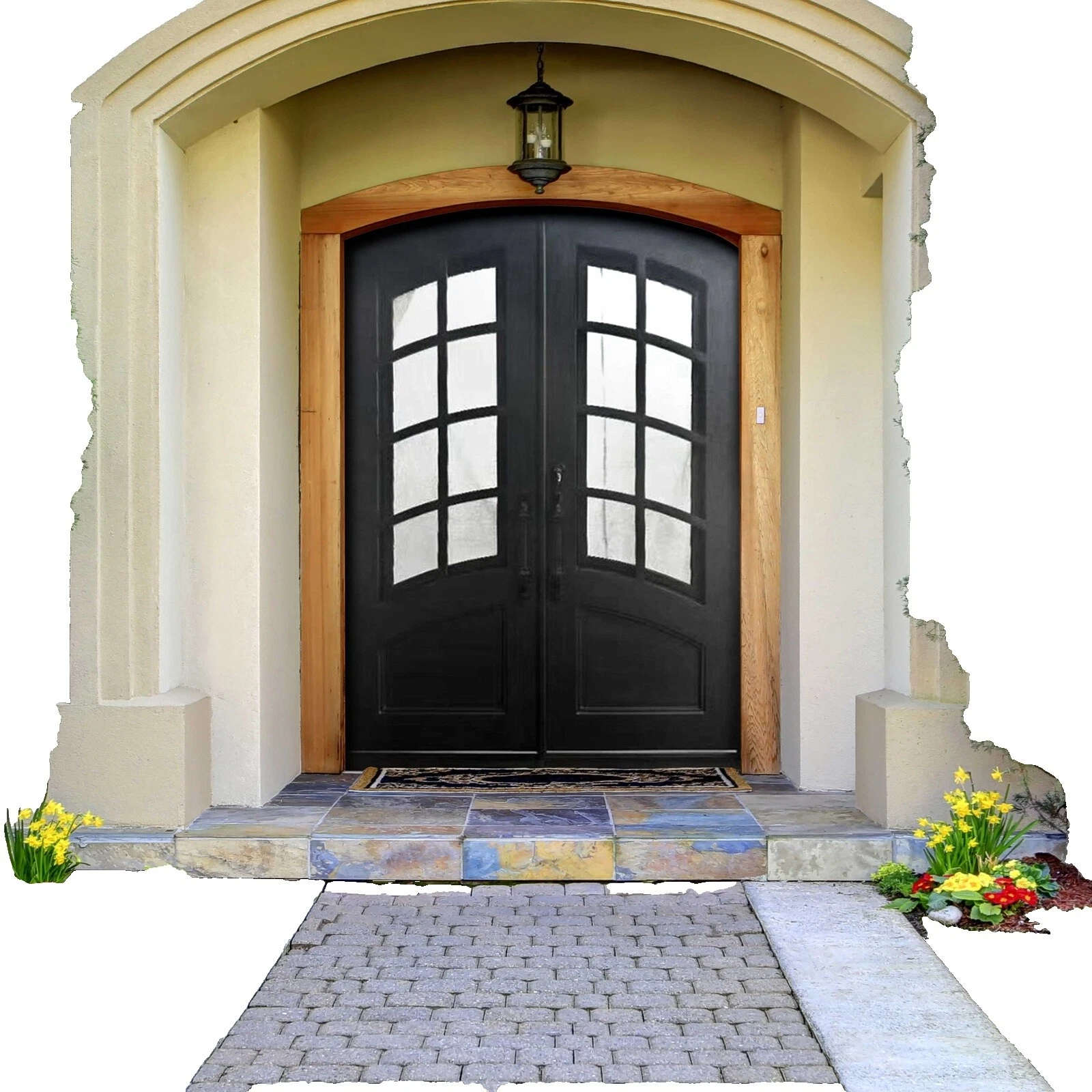 Стеклянные двери на всю дверь дома