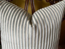 Ralph Lauren Moorhall Velvet Stripe Mineral Italian Velvet Pillow Cover All Size