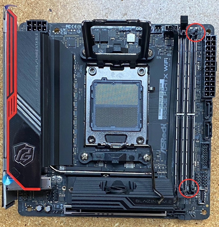 (SINGLE CHANNEL)ASRock B650E PGITX WIFI AM5 B650 6.0 Gb/s DDR5 Mini