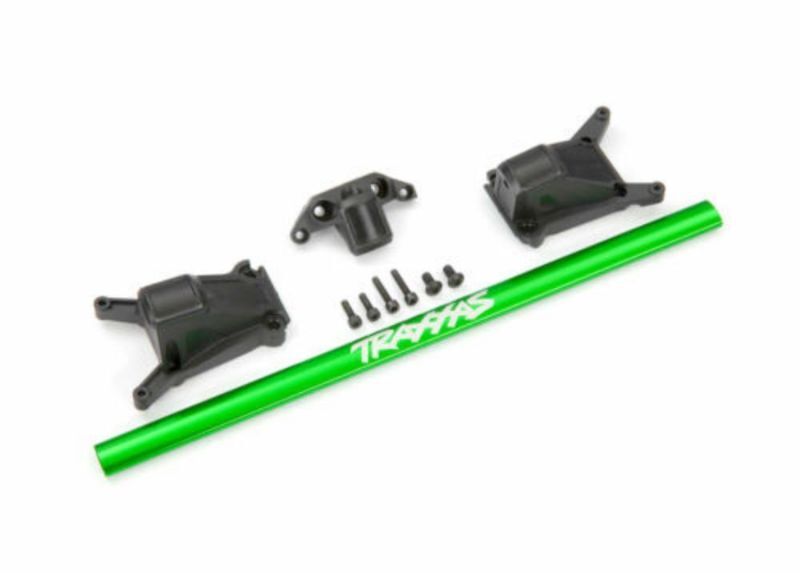 Traxxas 6730G Heavy-Duty Chassis Brace Kit (Green) Slash Rustler 4x4