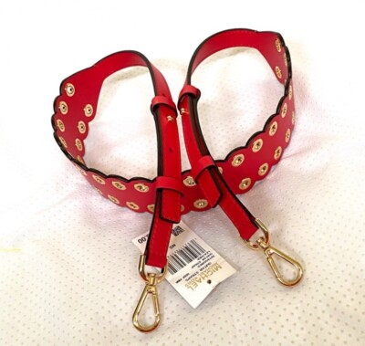 Michael Kors Blush Pink Leather Adjustable Guitar Strap with Gold Hardware Michael Kors Guitar/replacement Strap(deep Pink | eBay main image 4
