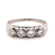 1/2 ct DIAMOND WEDDING BAND REAL SOLID 14 KW GOLD 2.6 g SIZE 6.5